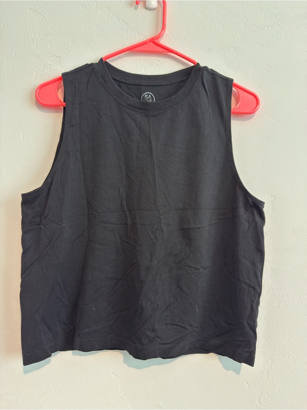 SAGE Collective Black Ribbed Athletic Tank Top 
Sz S